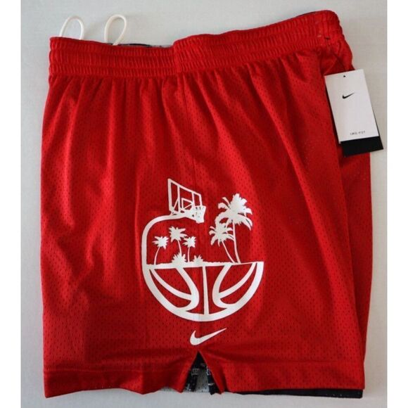 Nike DV9607-010 Mens Sz XL Black/Red Loose Fit Reversible Mesh Basketball Shorts - Picture 12 of 13